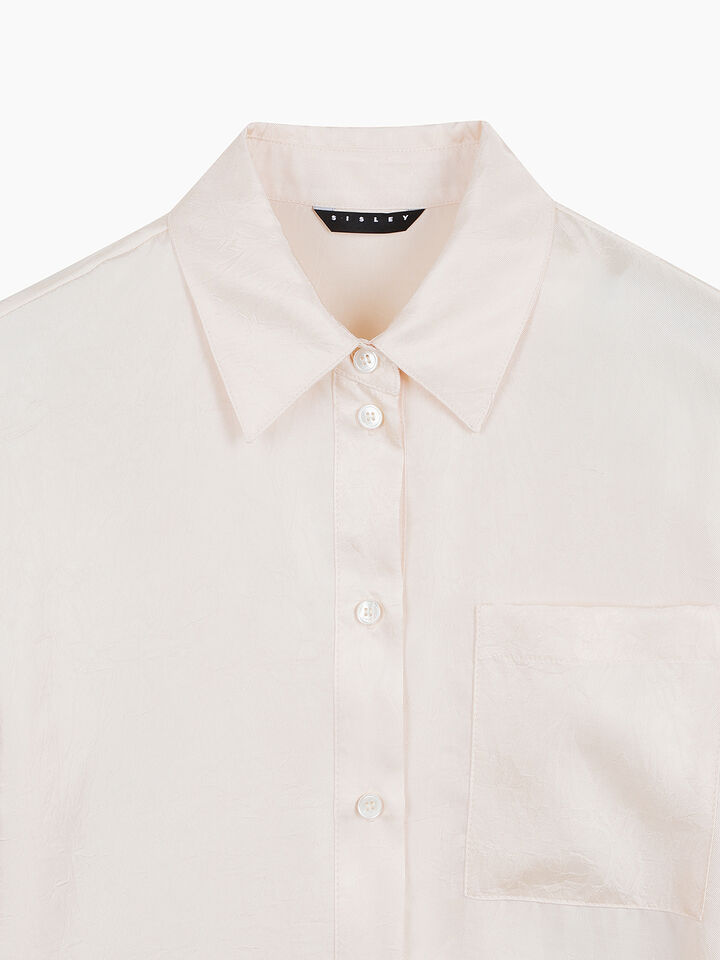 Camicia crema in satin - sisley k camicie - Bianco Panna | Sisley K image number 4